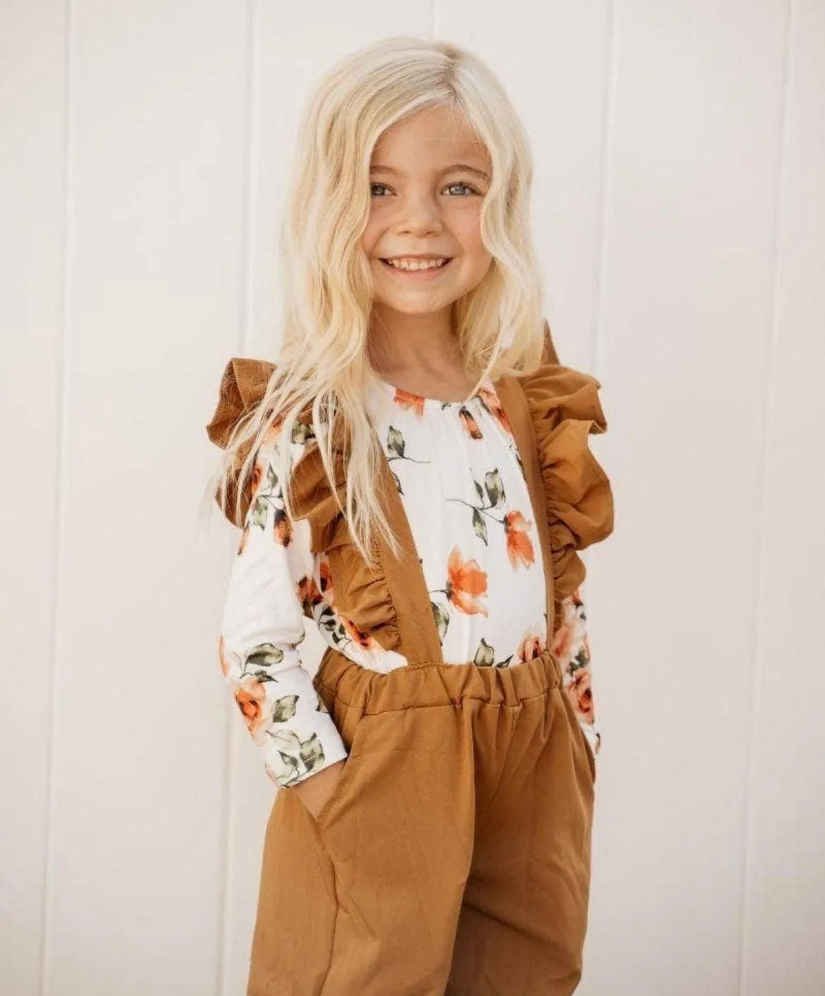 Sharlyn Ruffle Suspender Kids Pants