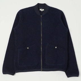 Waterproof Design TemperatureRegulating Tech Hartford 'David' Knitted Wool Jacket - Navy