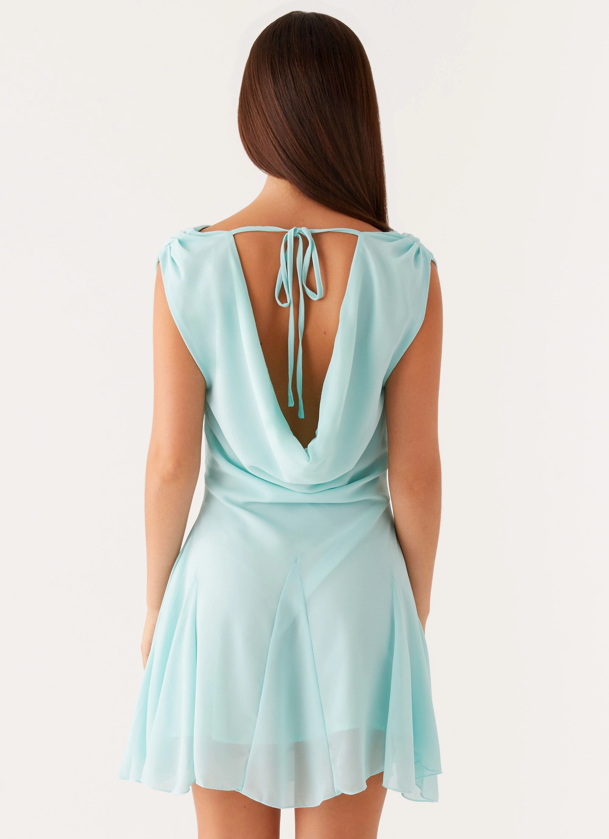 Refined Cut Shine Moment Shayla Mini Dress - Turquoise