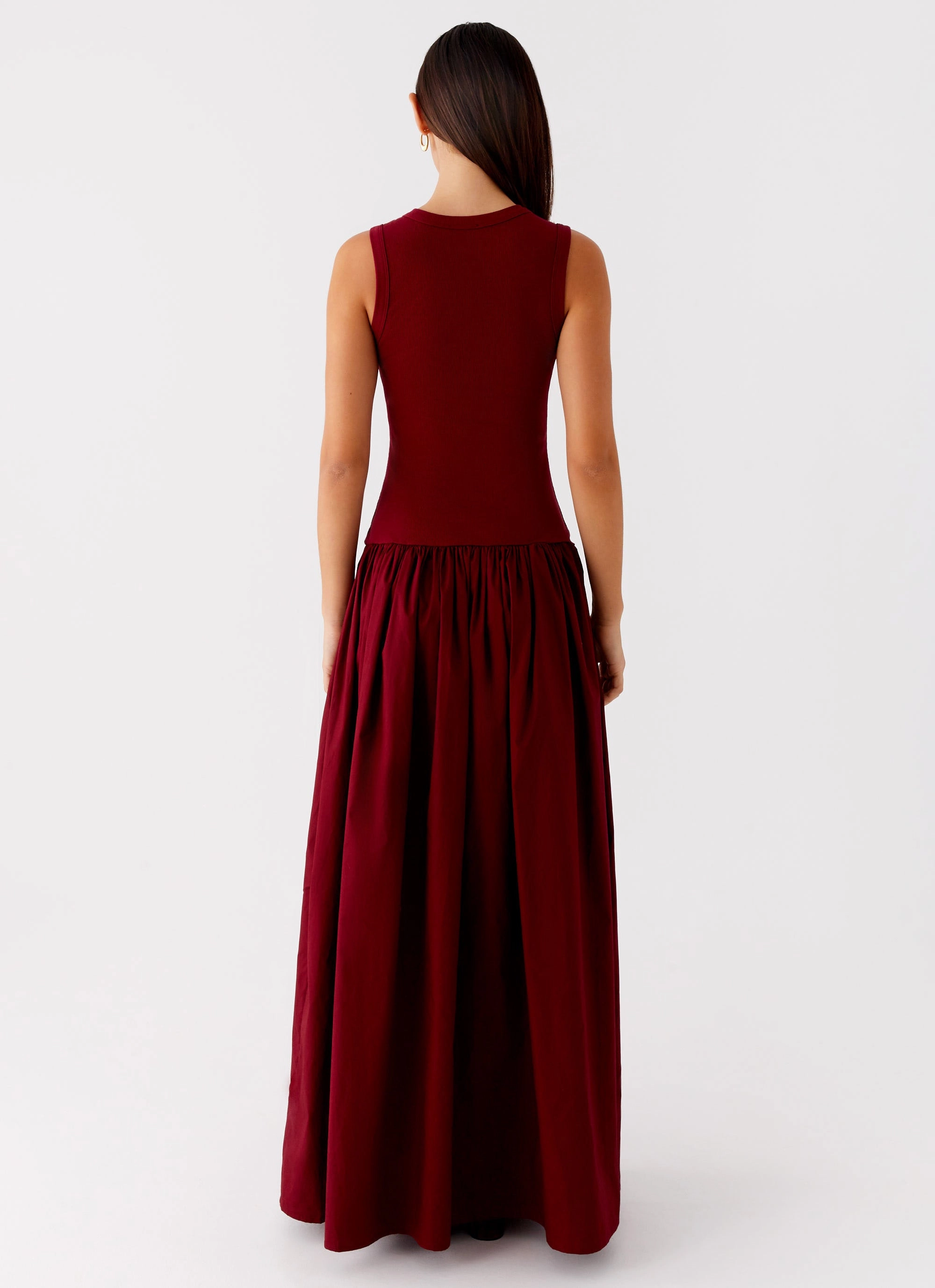 Natural Aesthetic Shivani Maxi Dress - Maroon