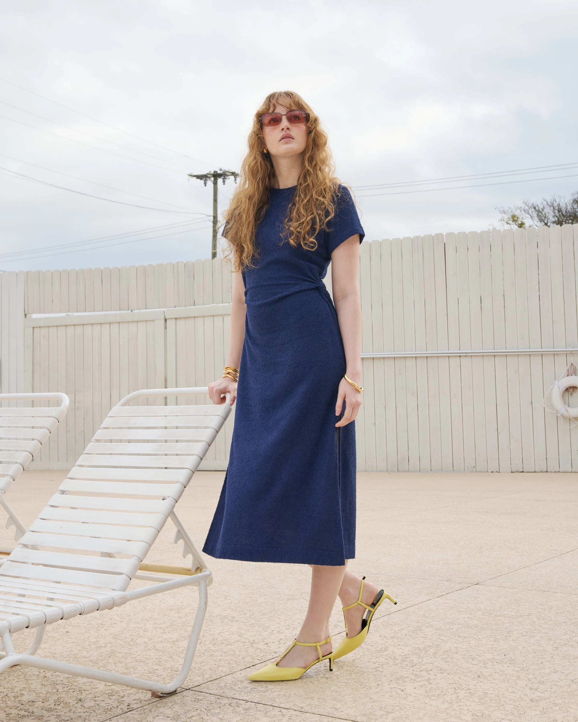 Poolside Fun Reactive Colorlock Short Sleeve Aurora Dress