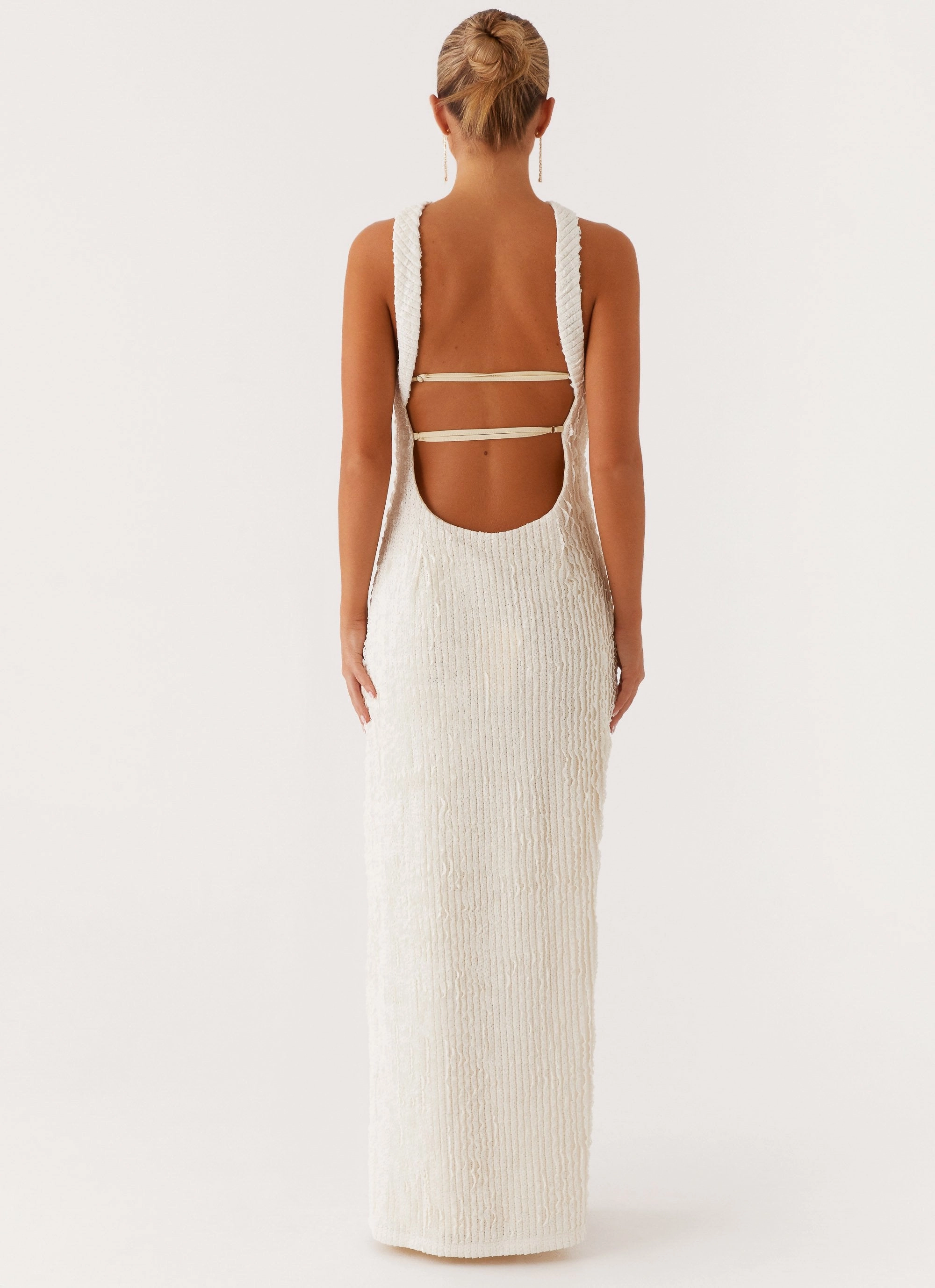 StretchableKnit Knit Cool Sadie Maxi Dress - Ivory