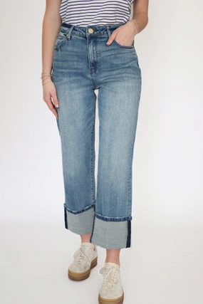 AllDay Comfort Sienna High Rise Wide Leg Jean - Cuddle