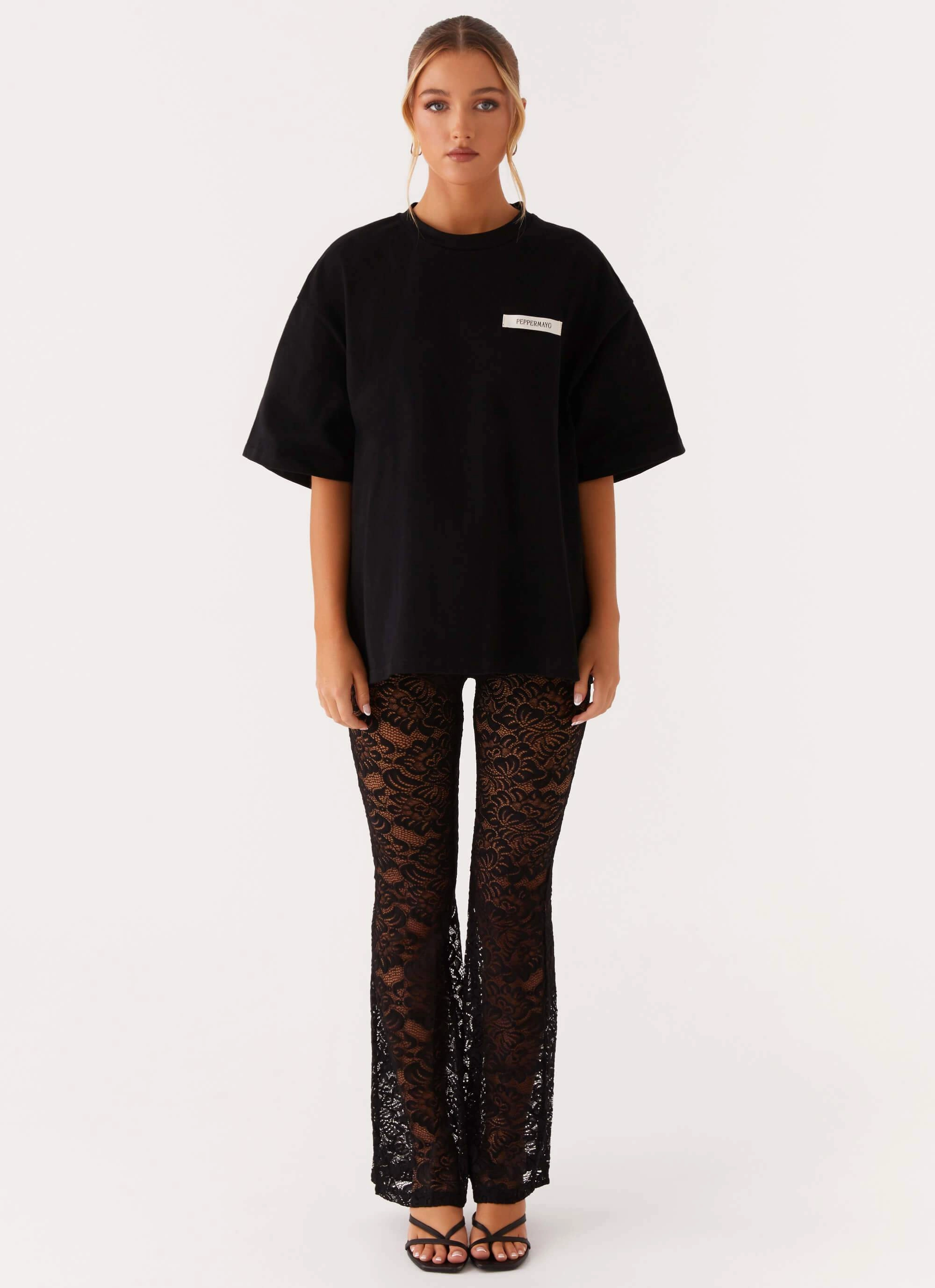 Signature Oversized Tee - Black Valentine's Day