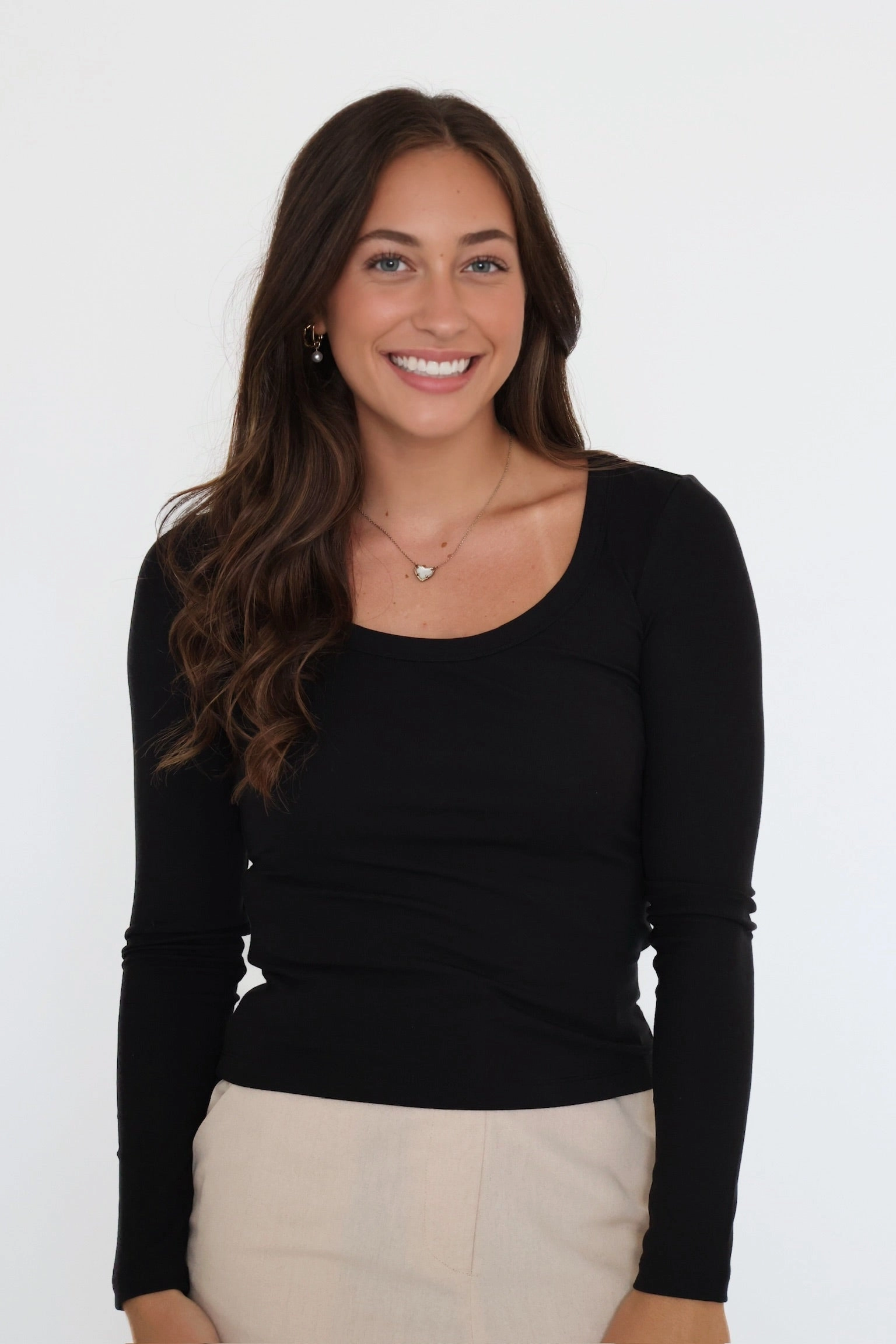 Second Skin Scoop Neck Top - Black MinimalistDesign