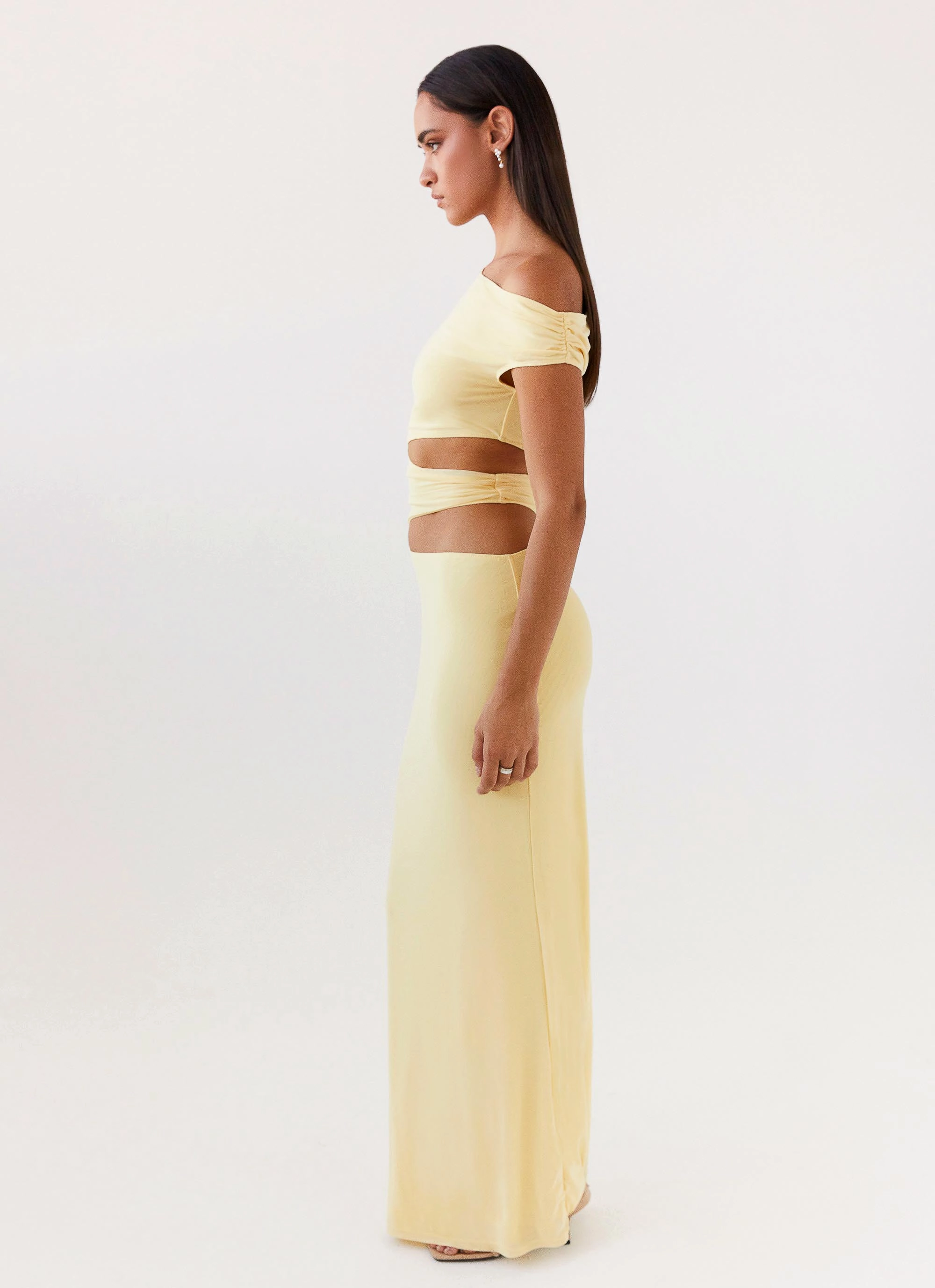 Margot One Shoulder Maxi Dress - Yellow All Day Travel piece