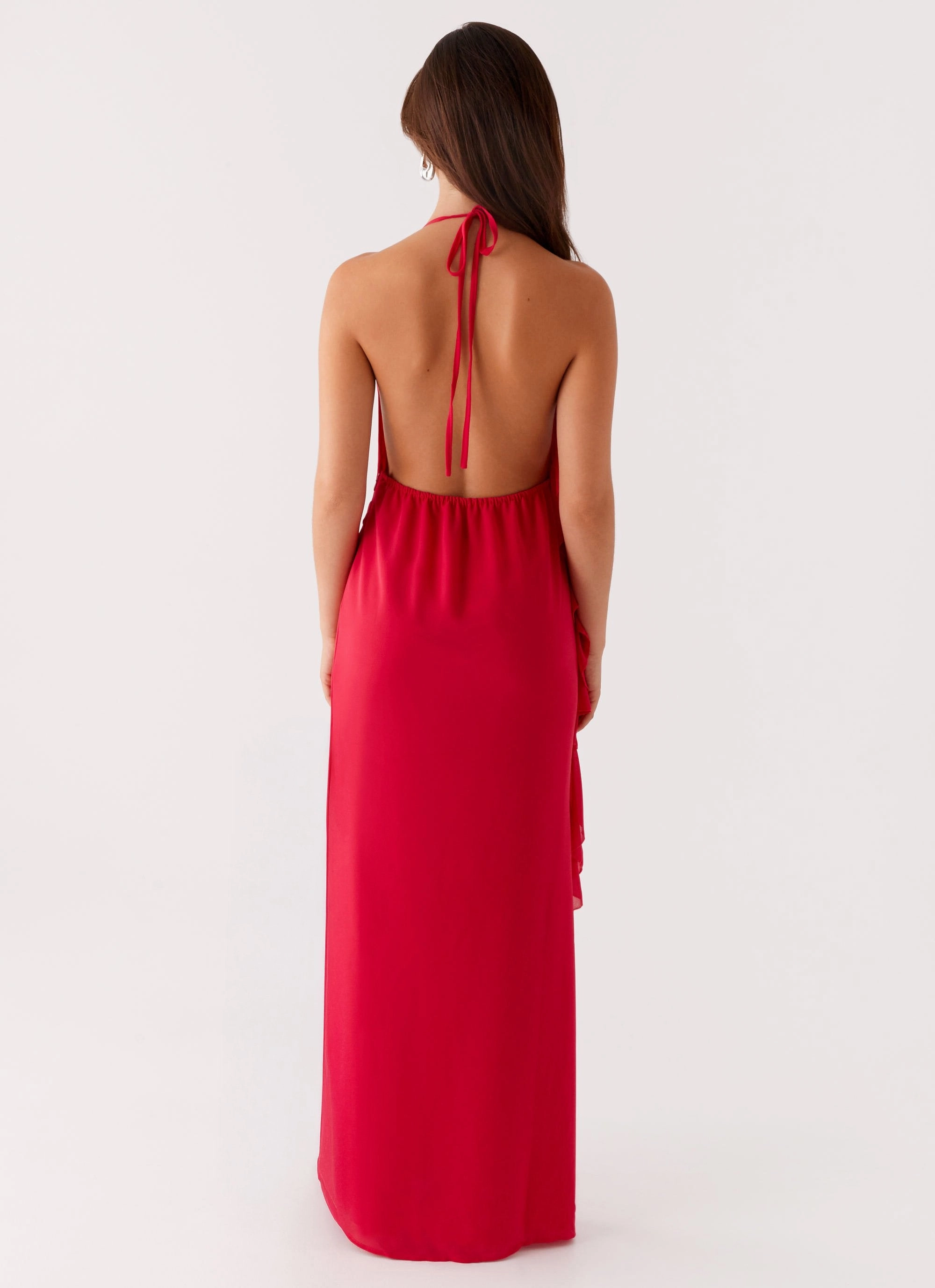 Diedre Rose Strappy Maxi Dress - Raspberry Vibrant patterned dress Brunch Tone