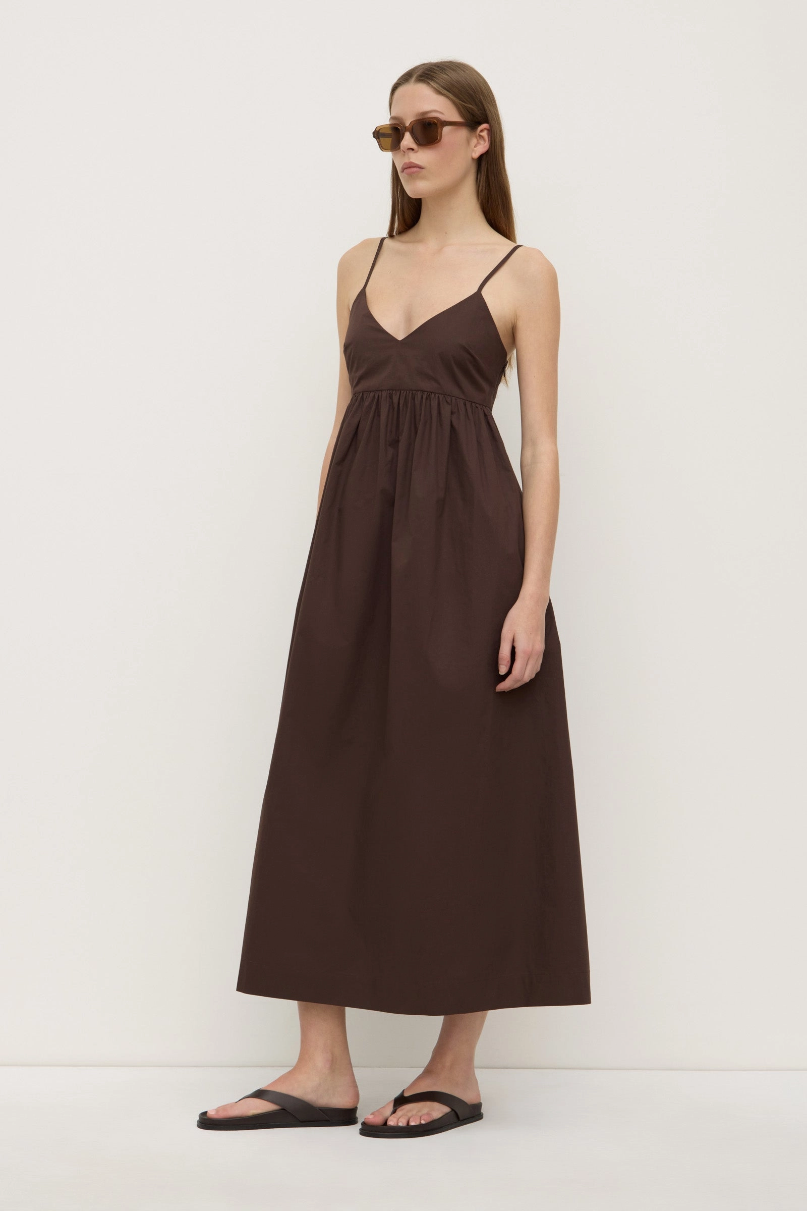 Elegant Silhouette Bronte Poplin Midi Dress