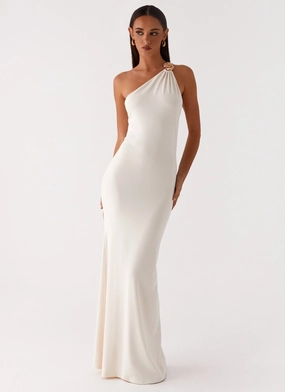 Infinity Maxi Dress - Ivory Breathable Feel Contemporary Style