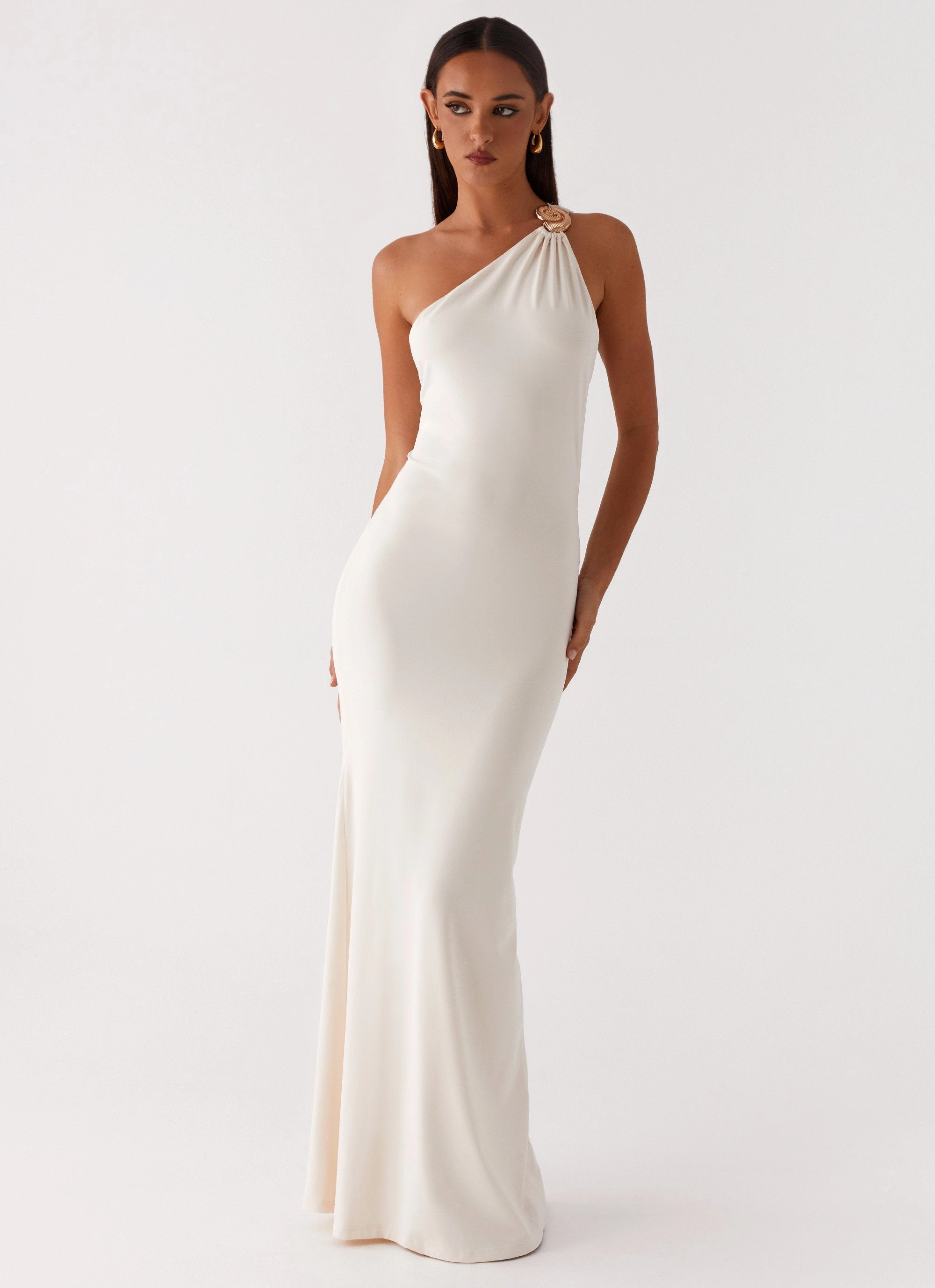 Infinity Maxi Dress - Ivory Breathable Feel Contemporary Style