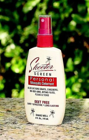 Skeeter Screen 90200 4 oz Bottle of Deet Free Essential Oil Mosquito Repellent - Quantity of 1