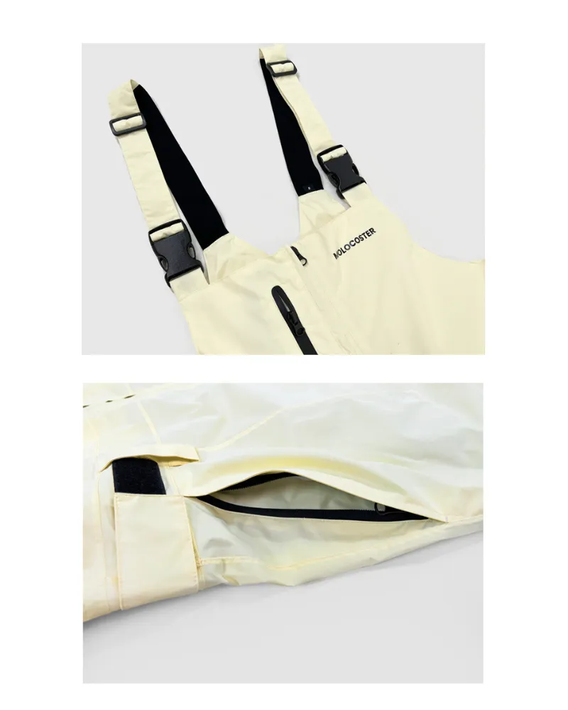 Ski Wear Snowboard Gear Reflective Stripe Unisex Ski Bibs
