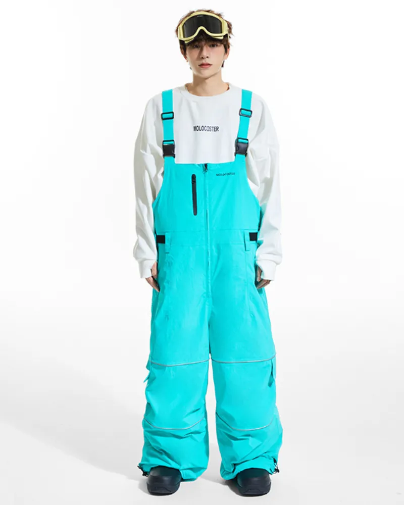 Ski Wear Snowboard Gear Reflective Stripe Unisex Ski Bibs