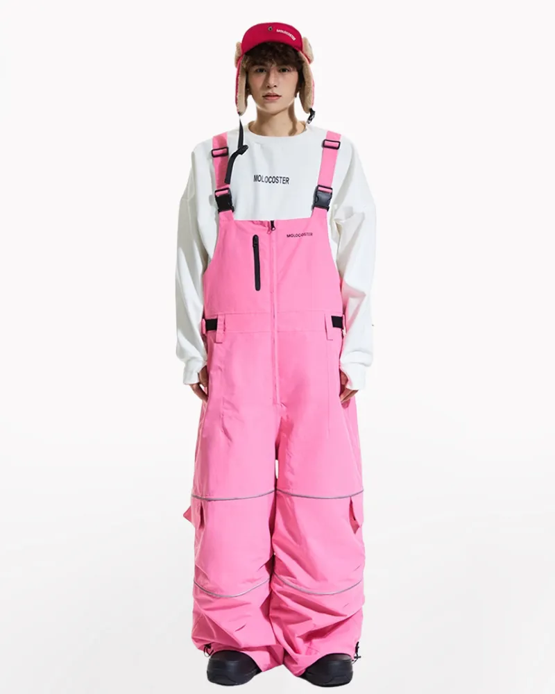 Ski Wear Snowboard Gear Reflective Stripe Unisex Ski Bibs