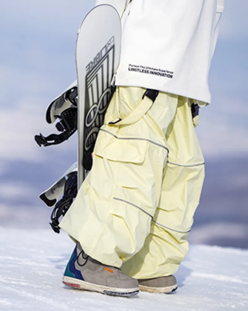 Ski Wear Snowboard Gear Reflective Stripe Unisex Ski Bibs