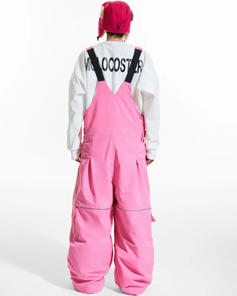 Ski Wear Snowboard Gear Reflective Stripe Unisex Ski Bibs