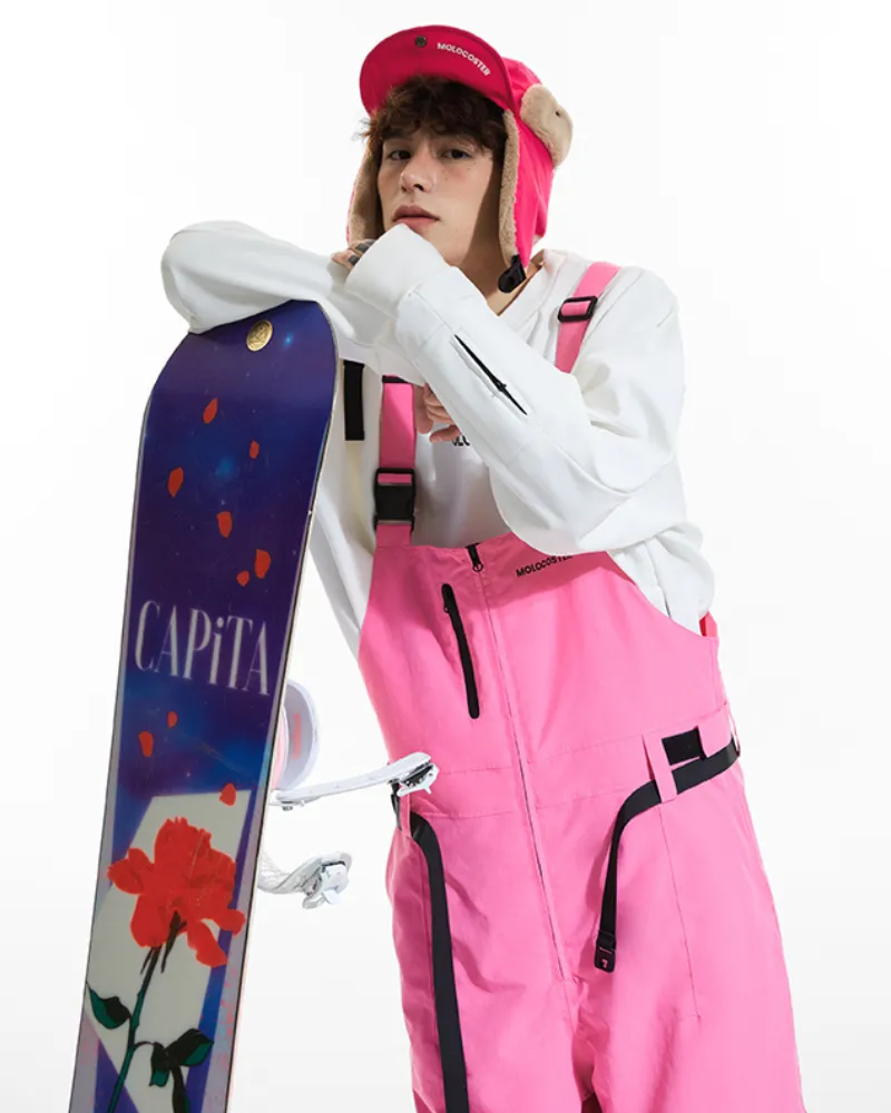 Ski Wear Snowboard Gear Reflective Stripe Unisex Ski Bibs