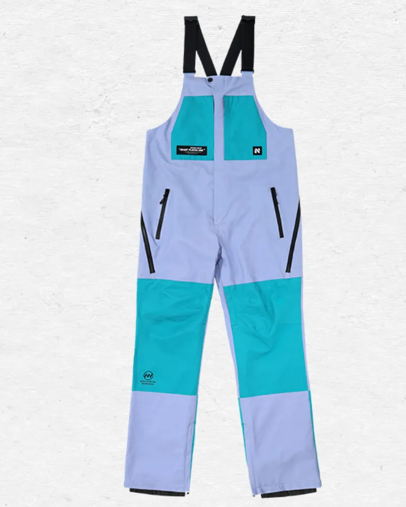 Ski Wear Snowboarding Color Block Unisex Ski Bibs