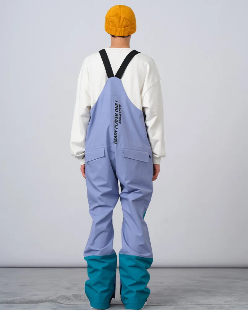 Ski Wear Snowboarding Color Block Unisex Ski Bibs