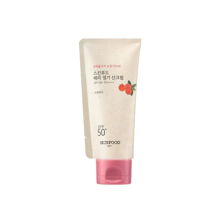 SKINFOOD Berry Glowing Sun Cream SPF 50  PA     واقي الشمس الفيزيائي بالتوت من سكنفود