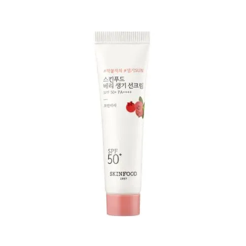 SKINFOOD Berry Glowing Sun Cream SPF 50  PA     واقي الشمس الفيزيائي بالتوت من سكنفود
