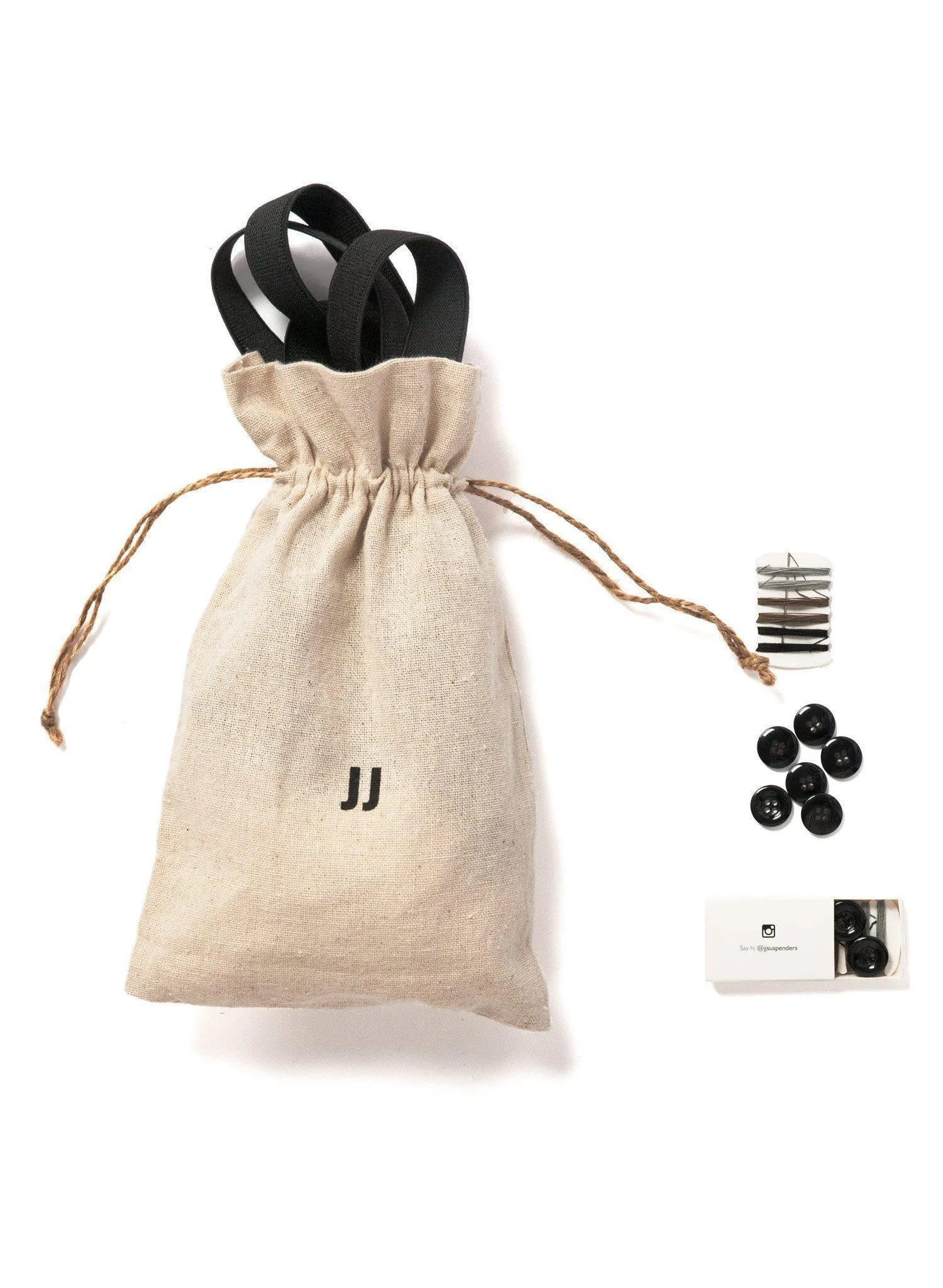 Skinny Suspenders - Jet Set Black