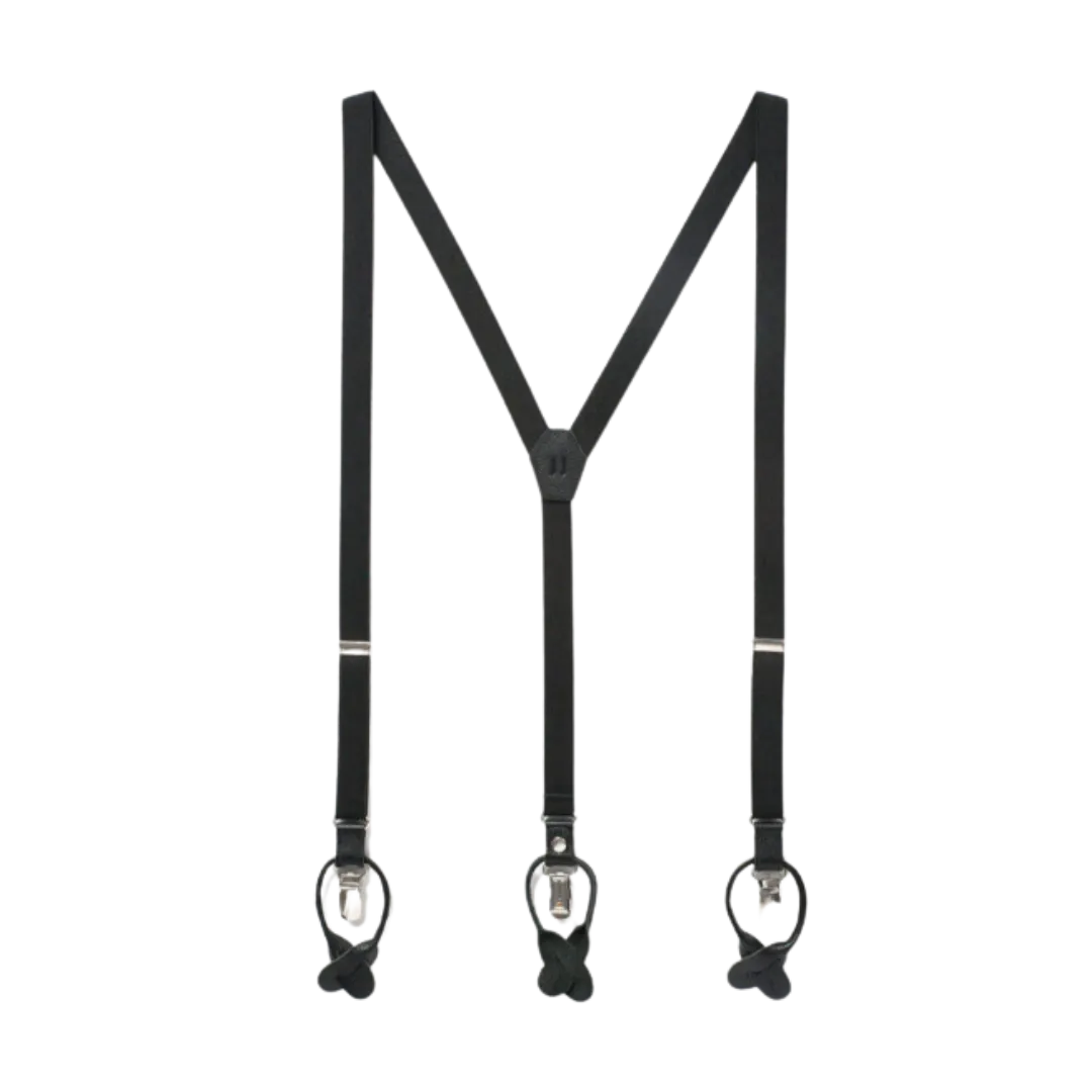 Skinny Suspenders - Jet Set Black