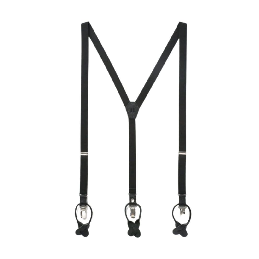 Skinny Suspenders - Jet Set Black