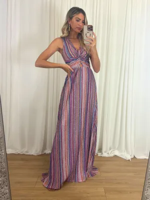 Trend Movement Florence Stripe Sparkle Maxi Dress in Multi