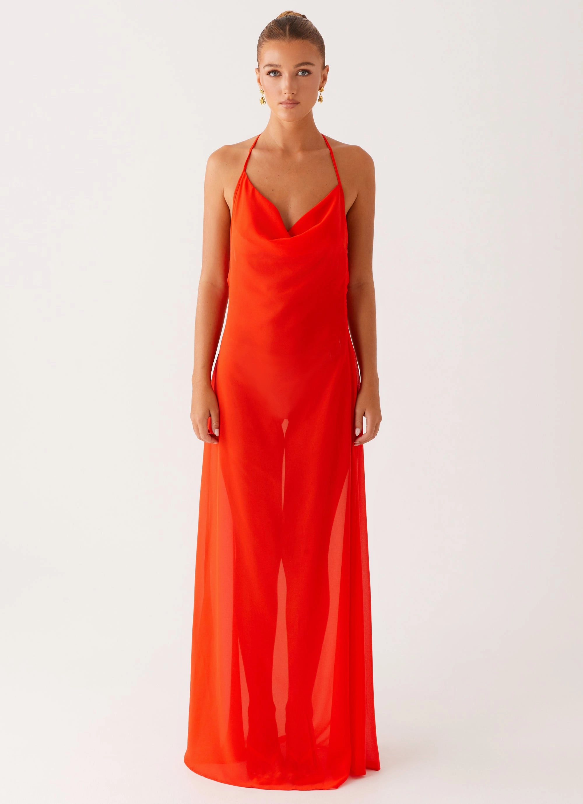 Street Mood Fantasy Maxi Dress - Orange