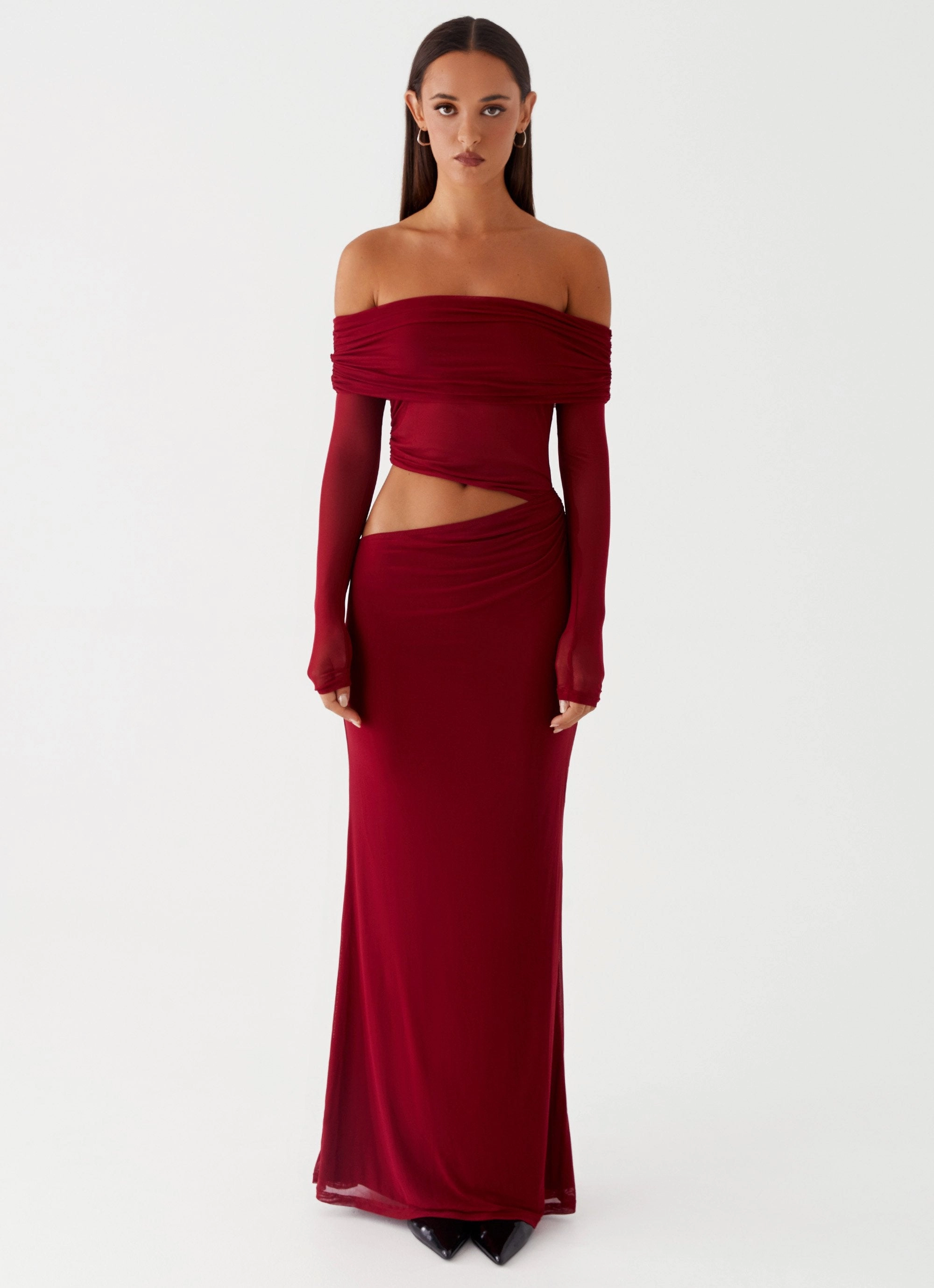 Emery Maxi Dress - Cherry Red Sophisticated Tailoring Love Energy