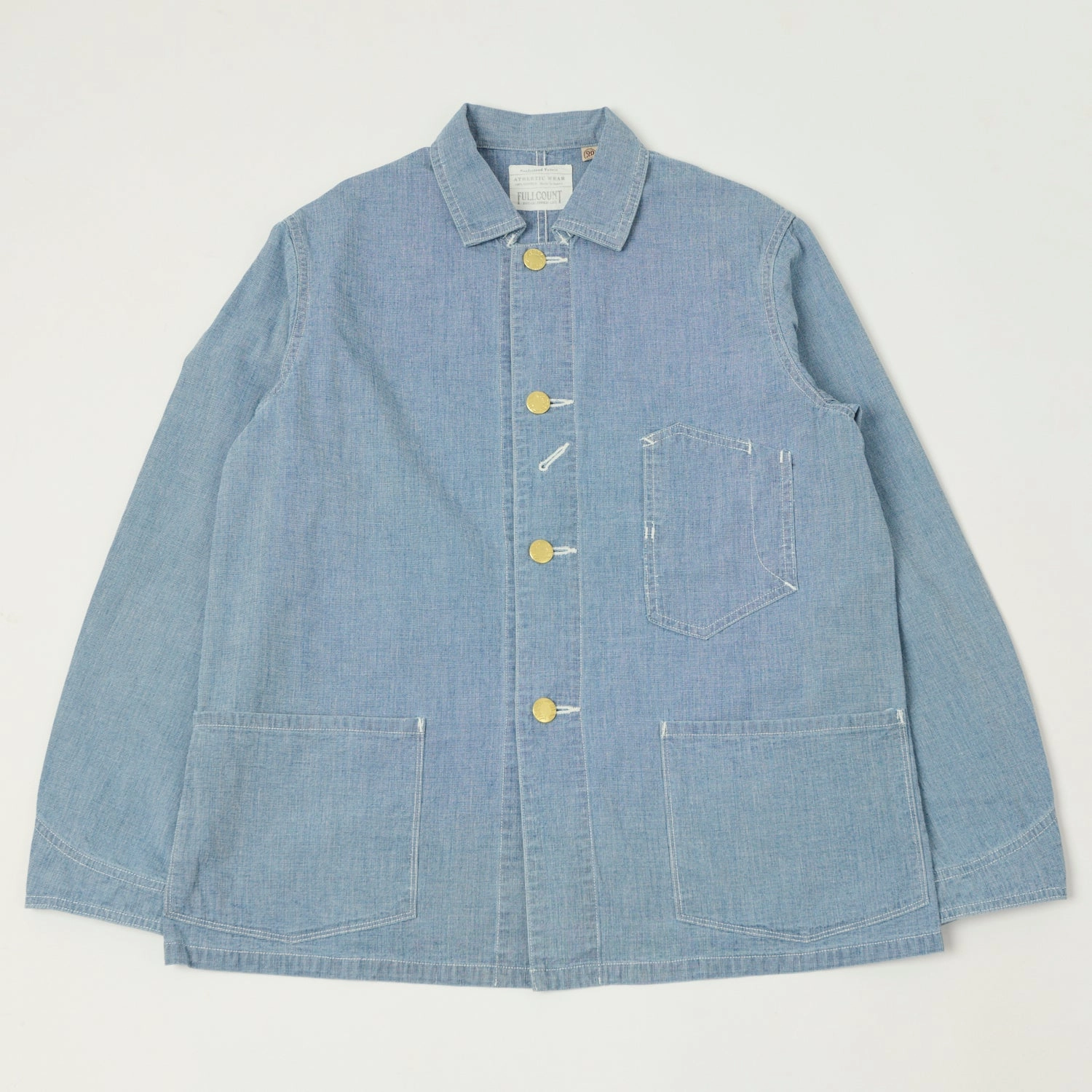Odor control Full Count 2015 Early 1900s Pin Head Chore Jacket - Indigo