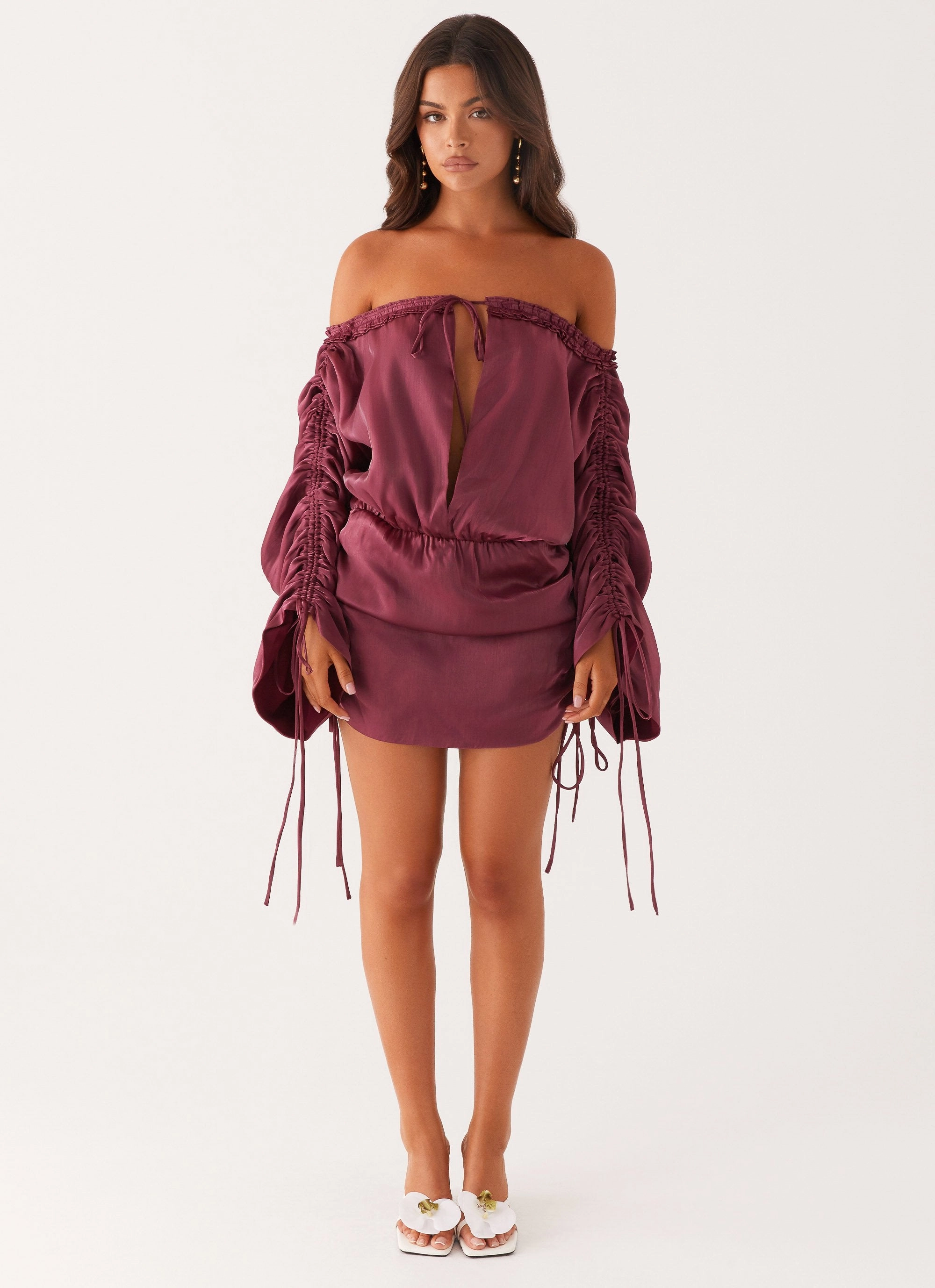 Reeve Mini Dress - Mulberry and Effortless fit dress.