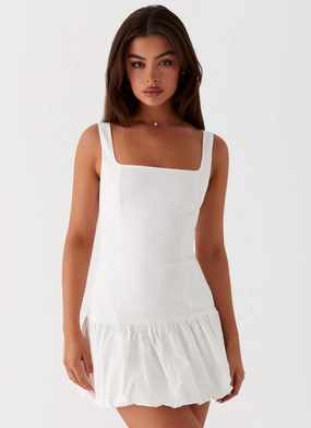 Lexy Mini Dress - Ivory Elegant holiday wear
