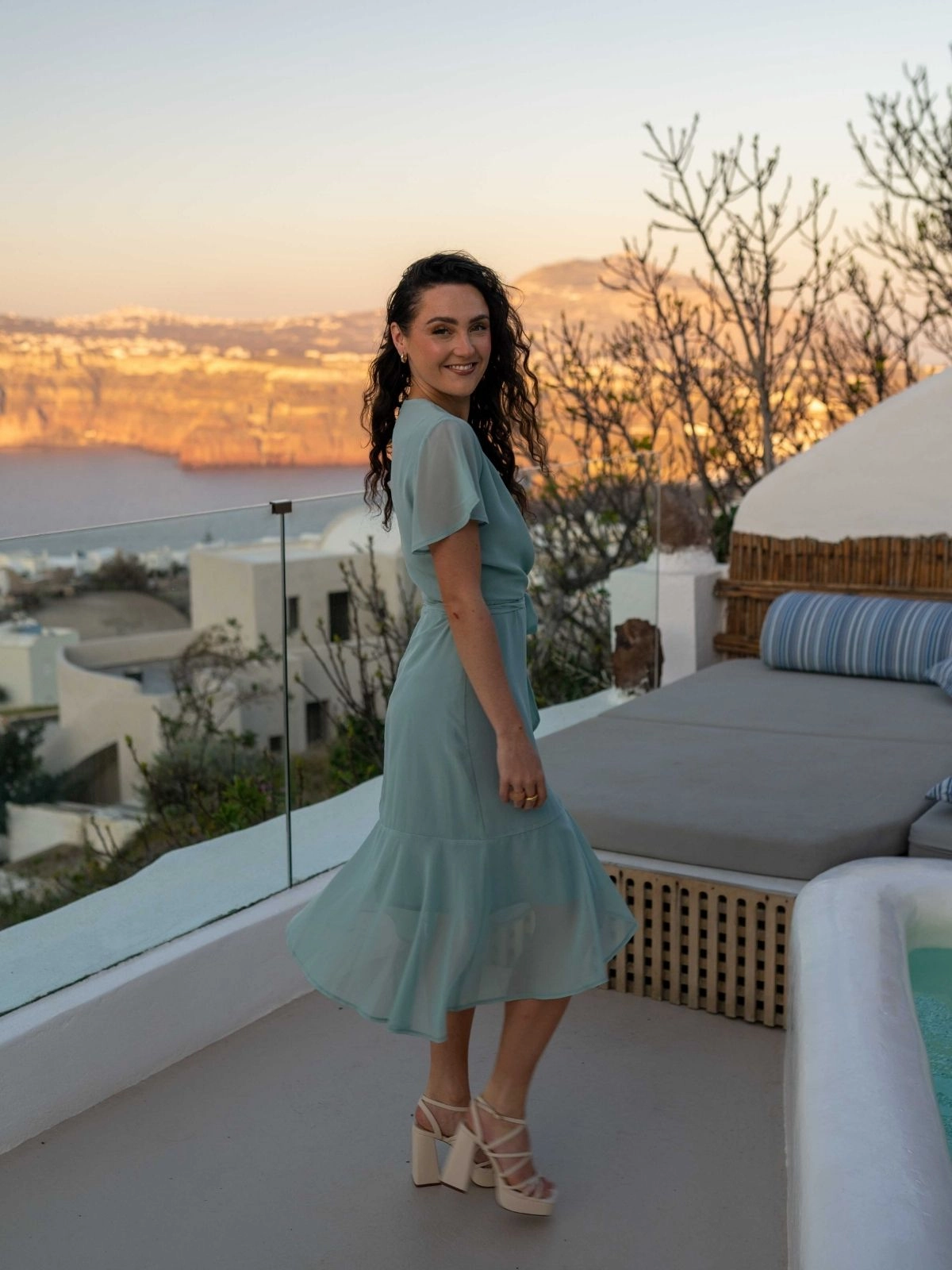 Basic Mood Faith Midi Ruffle Dress / Sage