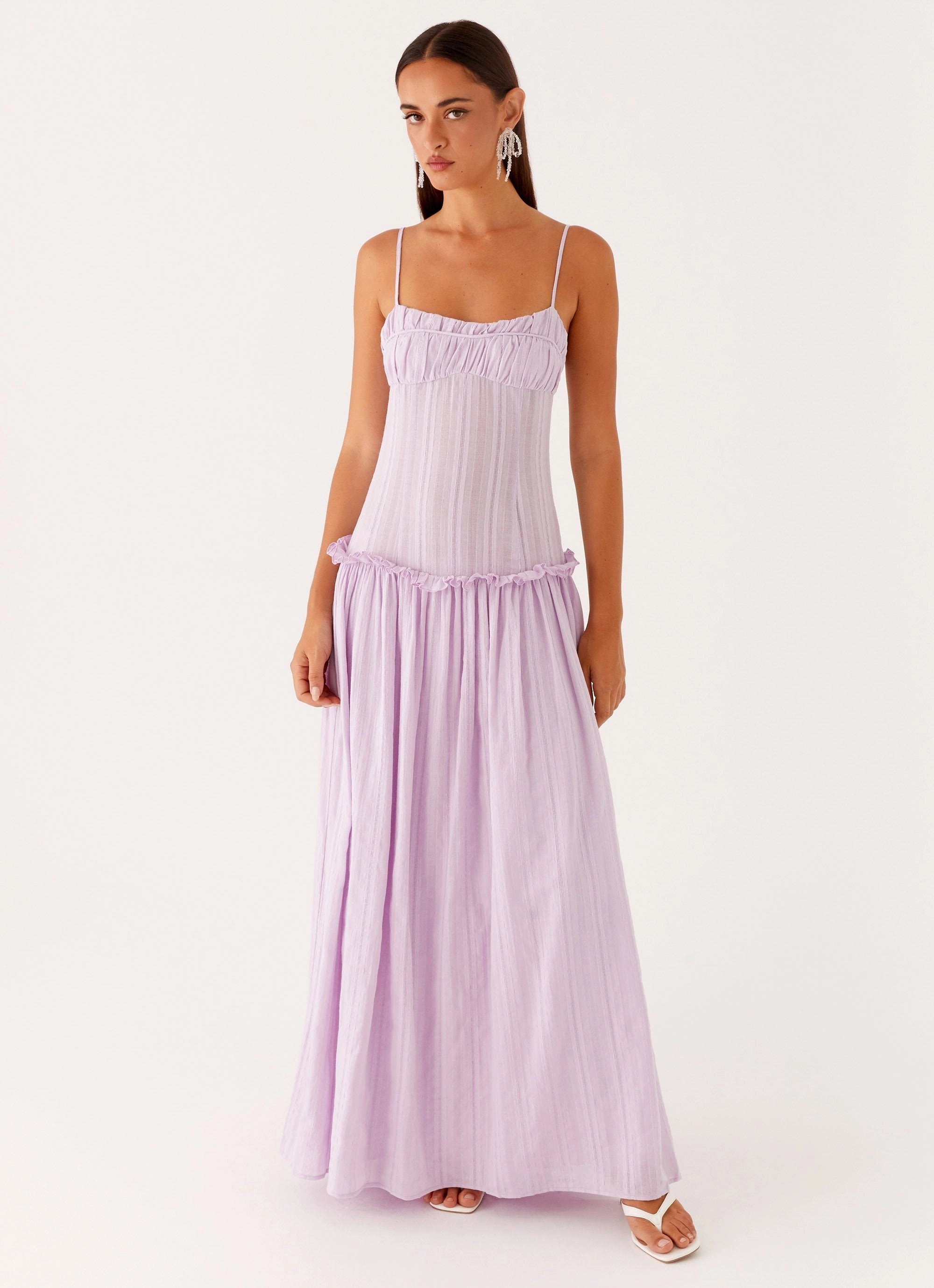 Casual chic dress Jacinda Drop Waist Maxi Dress - Lavender
