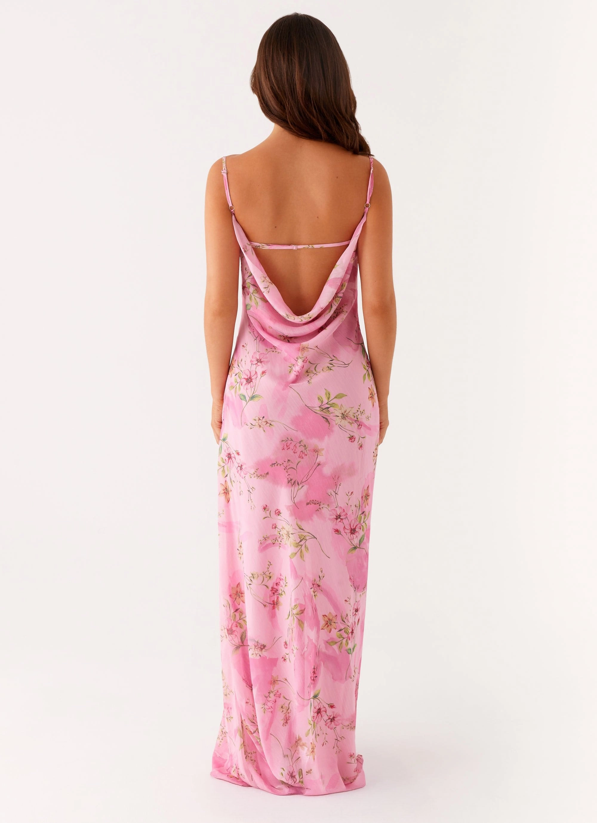 Orlando Maxi Dress - Pink Floral Print Maximalist-Trend