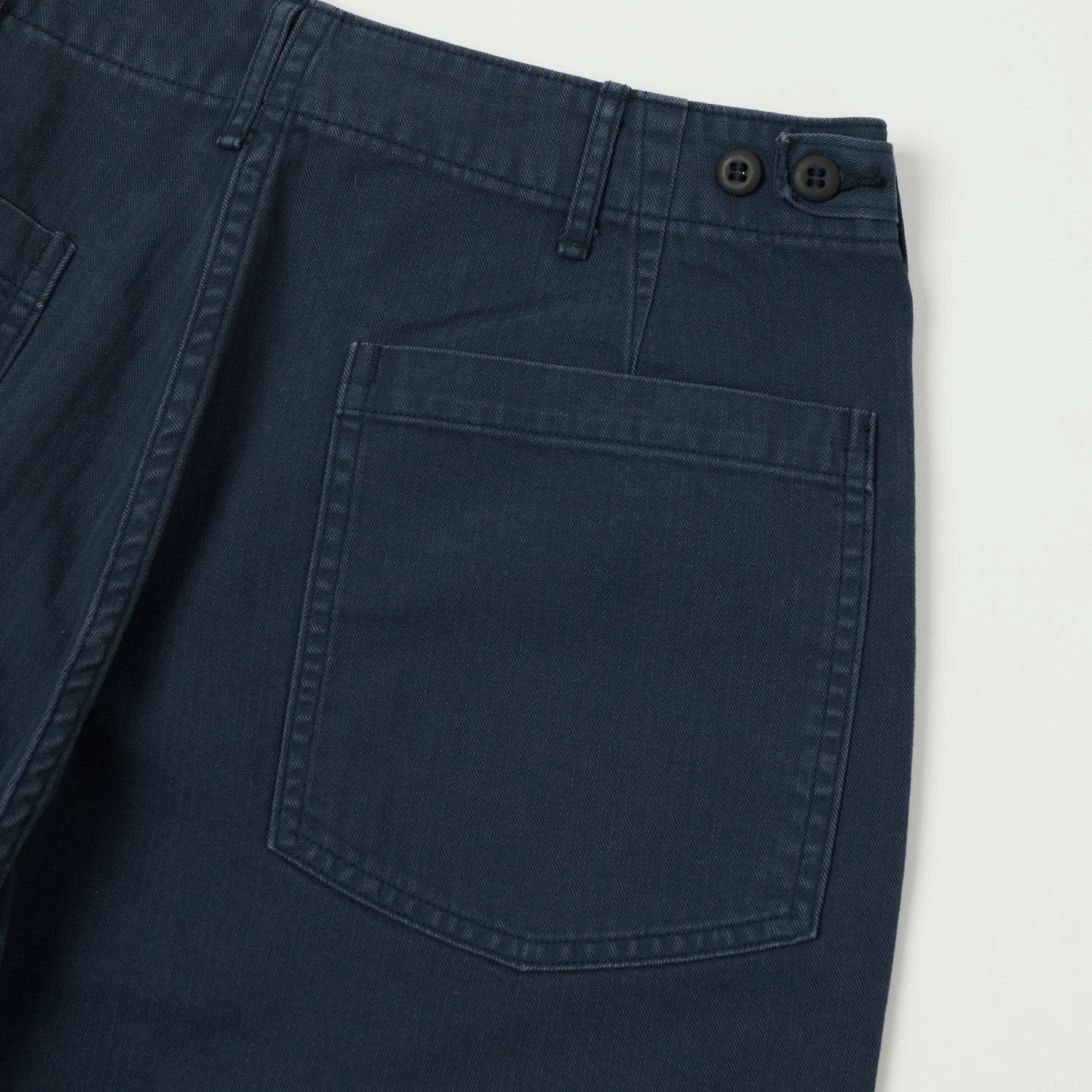 orSlow Herringbone Twill Lightweight Fatigue Pants - Navy Basic Stretch Performance Design