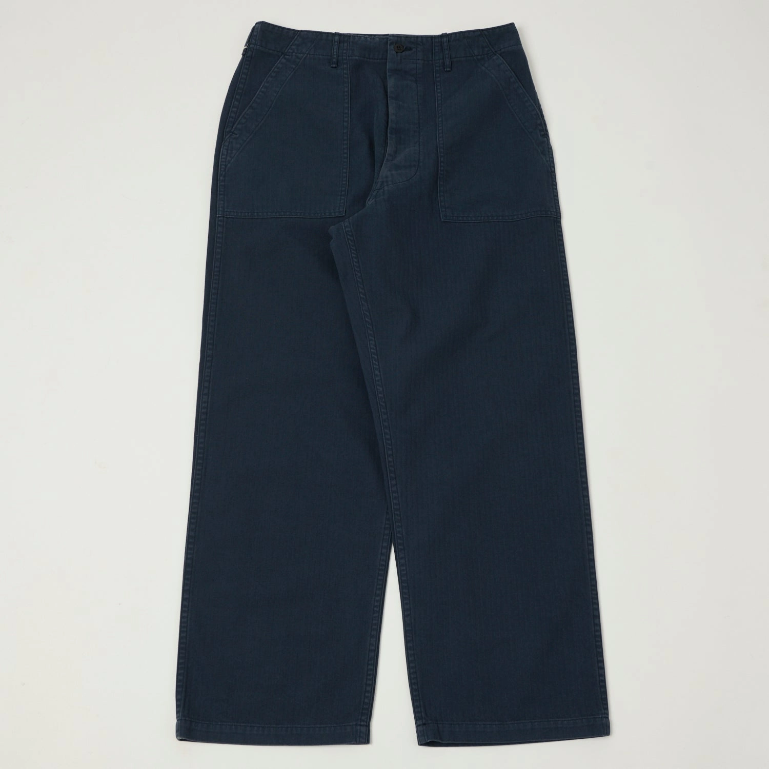All Time Use orSlow Herringbone Twill Lightweight Fatigue Pants - Navy
