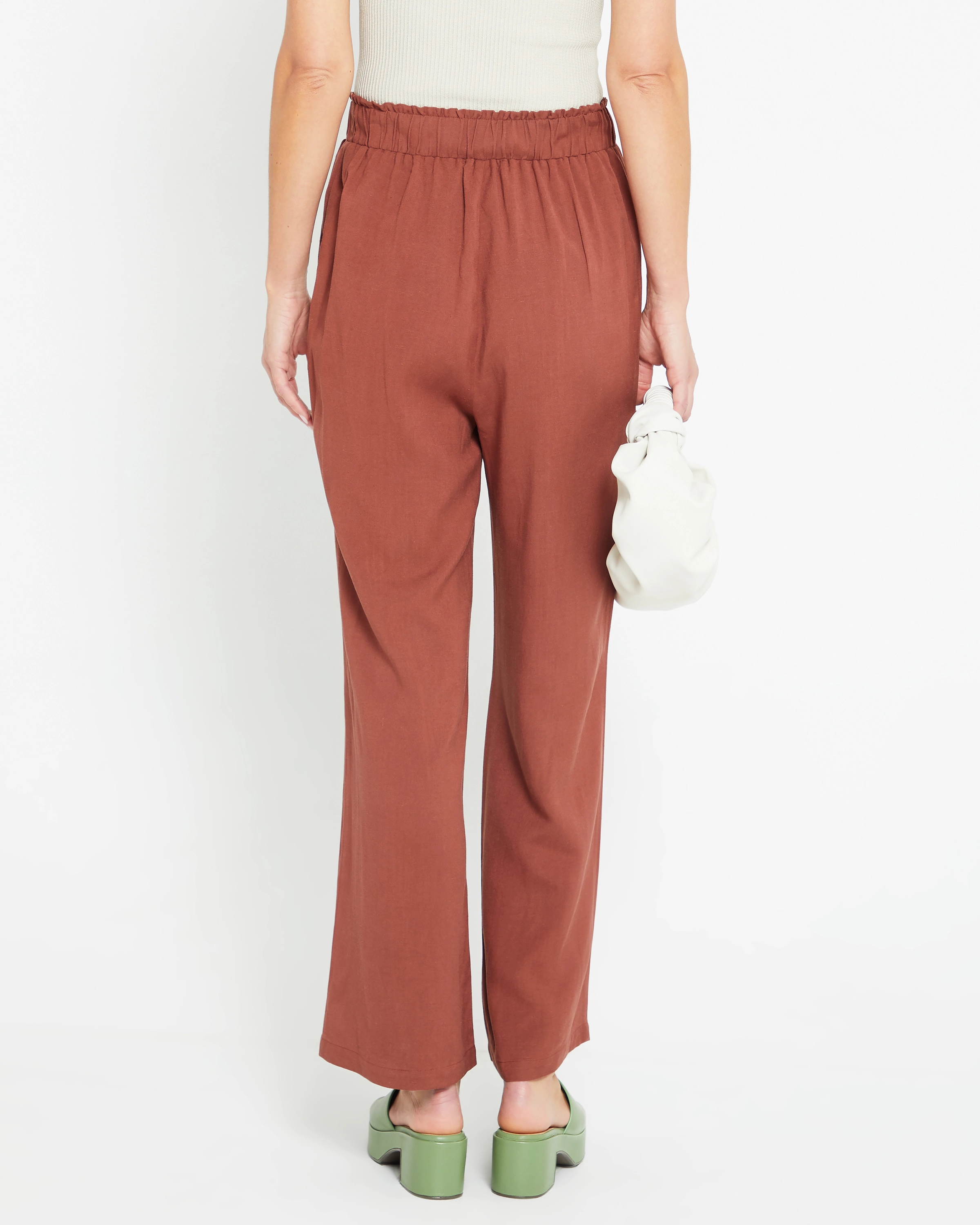 Quick Adjust Fit AdjustableDrawstring Fae Linen Pant