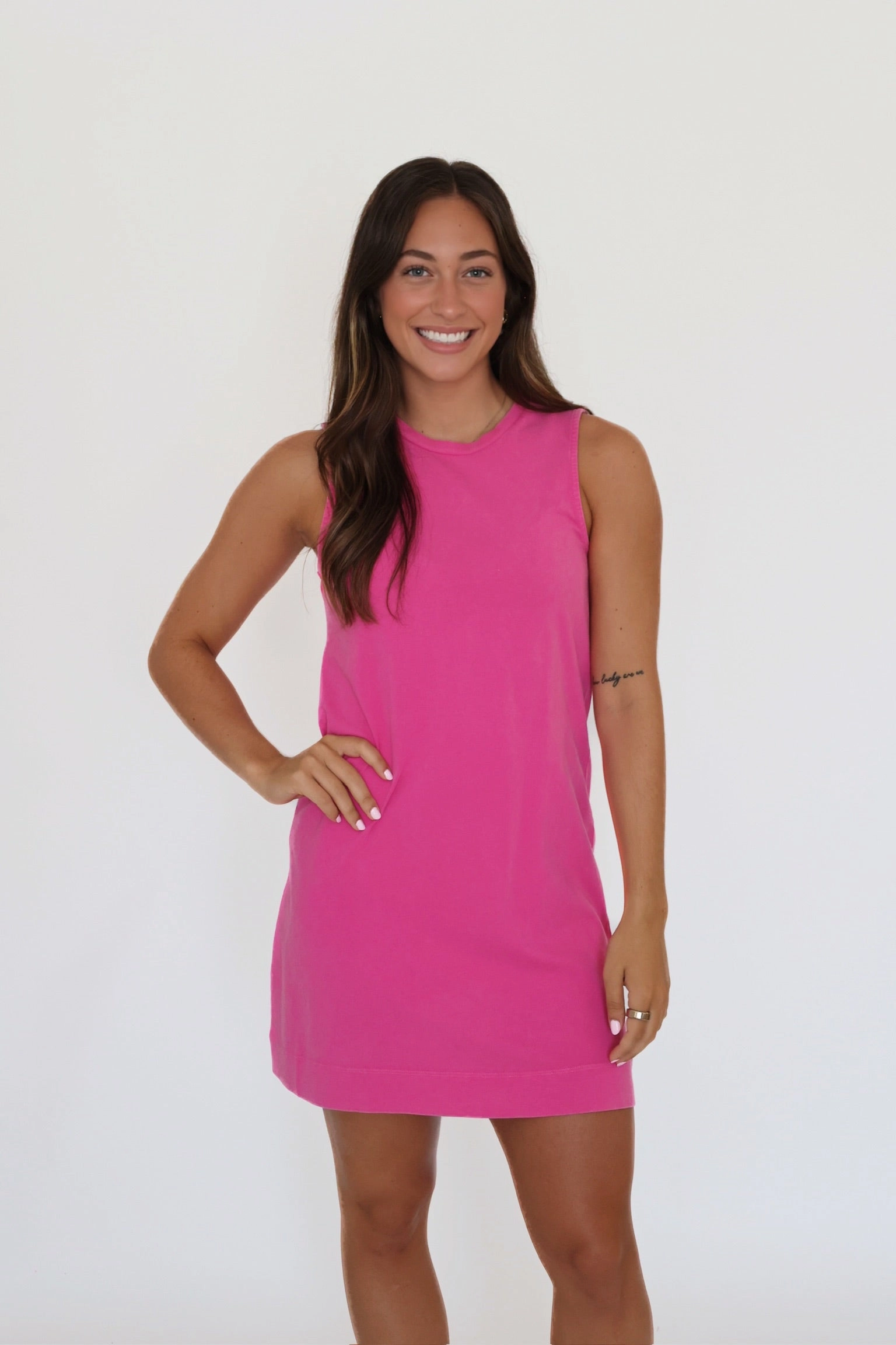 LowMaintenanceFabric Sloane Dress - Island Pink