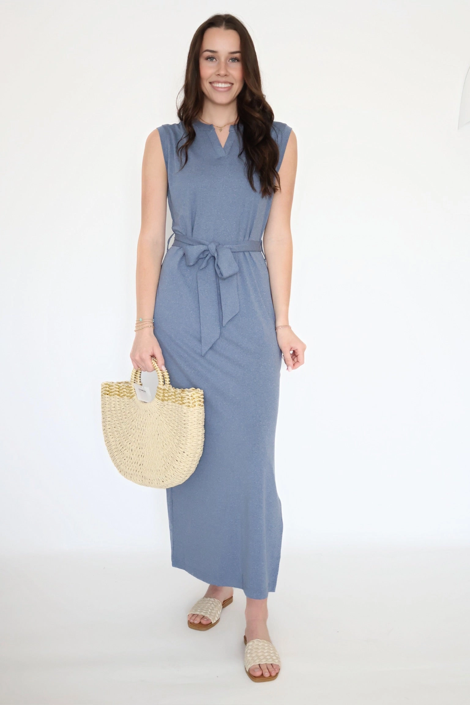 Timeless Cut Relaxed Sweatshirt Charlotte Belted Maxi Dress