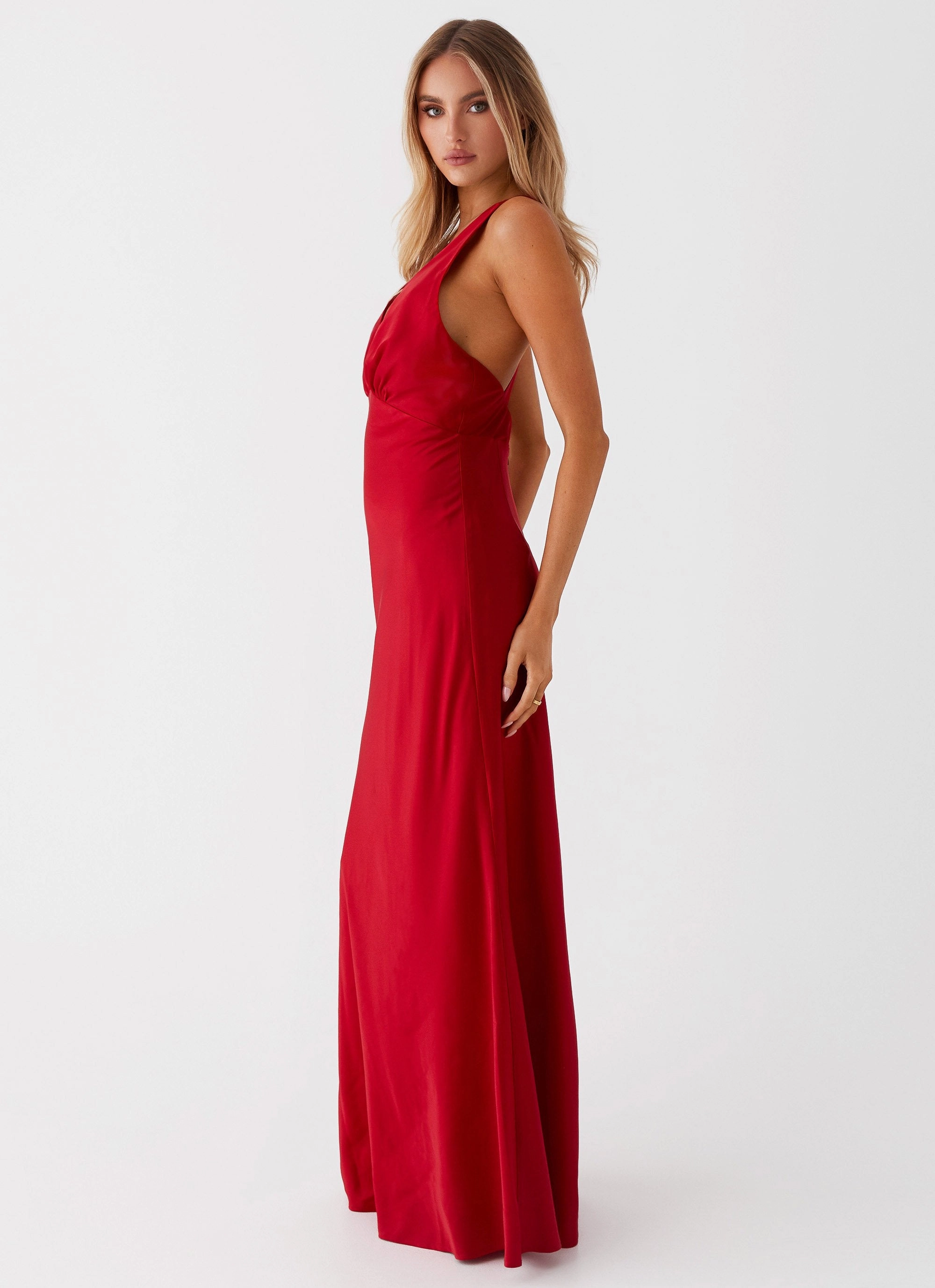 Kimono-Sleeve Day Love Slyvia Maxi Dress - Red