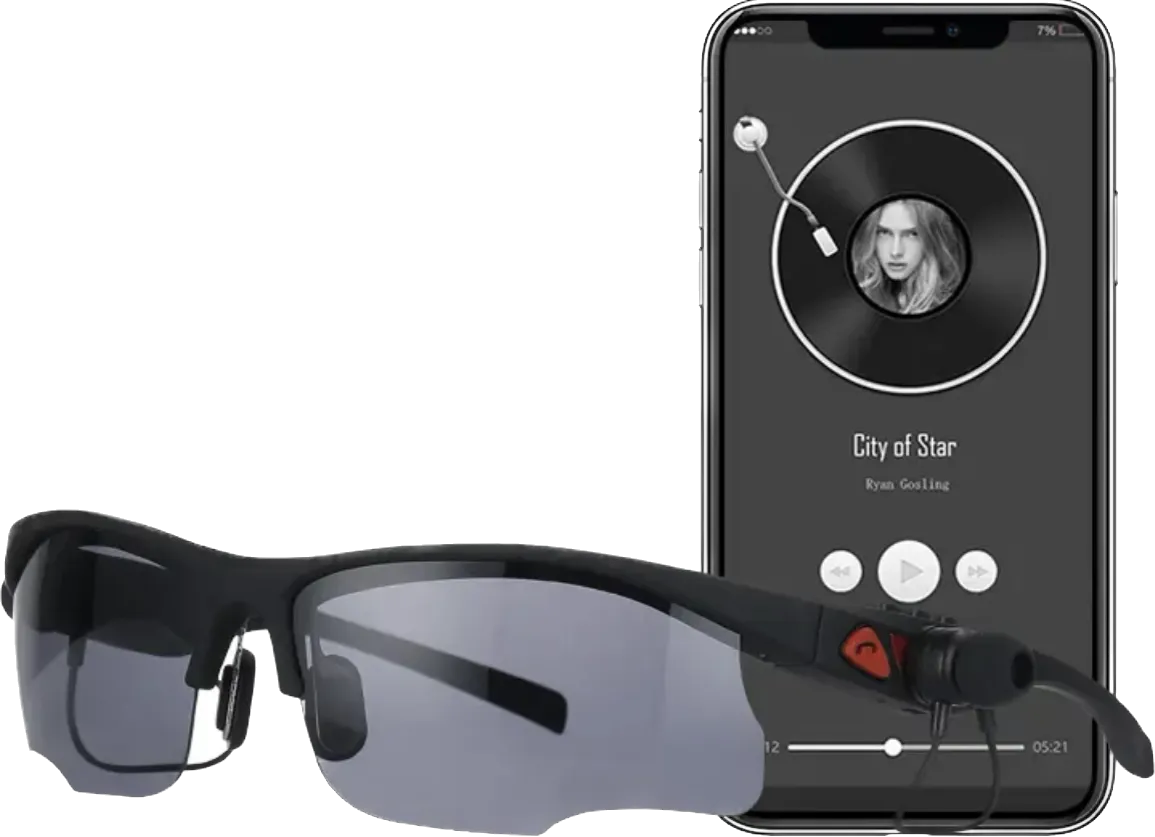Smart Music Sunglasses & Earphones-BLUETOOTH -5.0 HIFI Sound Quality-Hands-Free calling