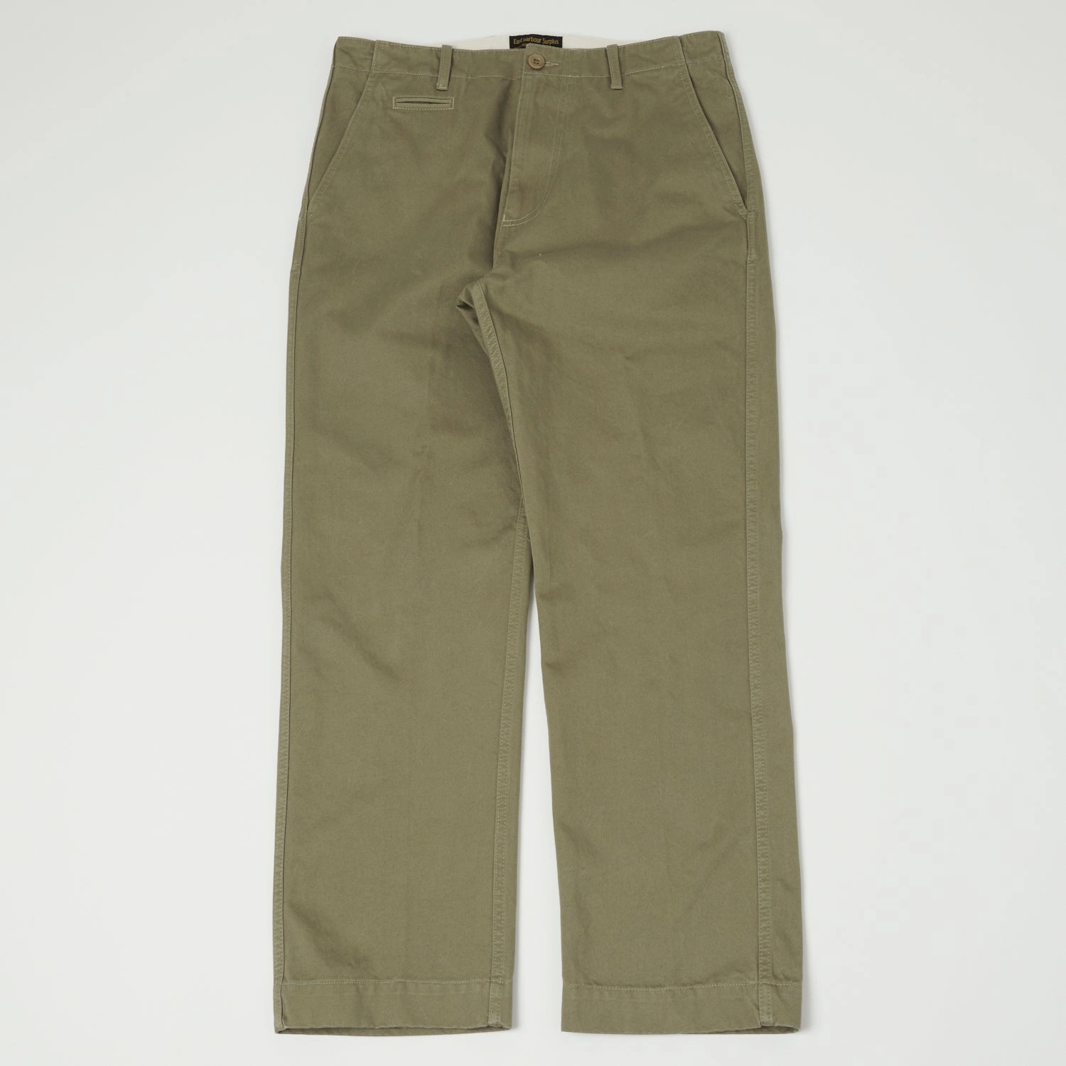 Durable Wear Tapered ankle East Harbour Surplus 'Axel 121' Chino Trouser - Khaki