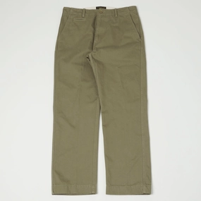 Durable Wear Tapered ankle East Harbour Surplus 'Axel 121' Chino Trouser - Khaki