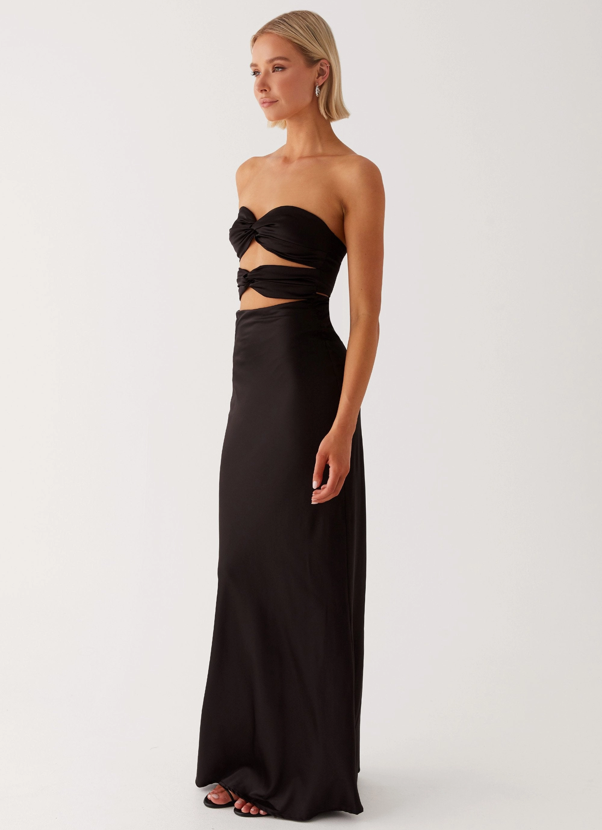 Tianna Strapless Maxi Dress - Black Contemporary Style Sophisticated Design