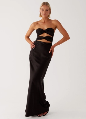 Bold Style Tianna Strapless Maxi Dress - Black