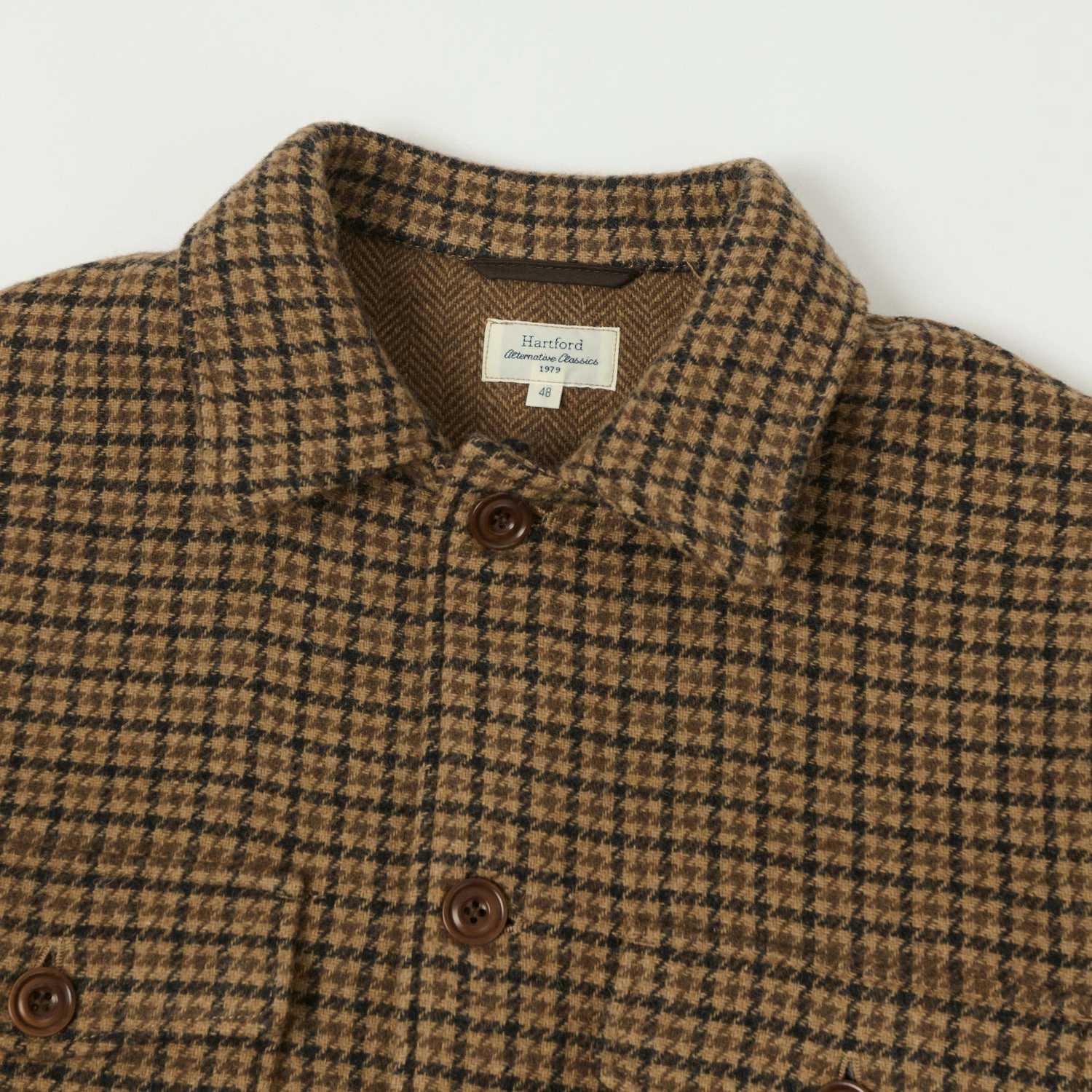 Hartford 'Day' Wool Jacket - Camel Bonded Hemline