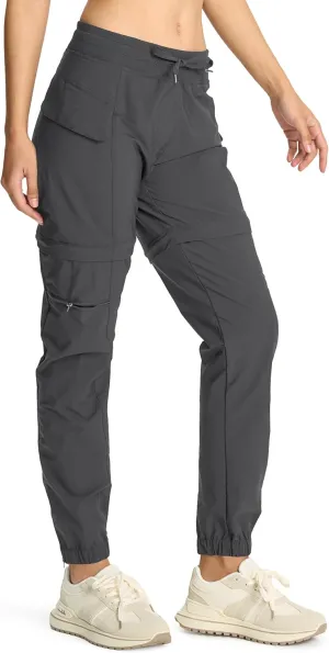 smawell Women's Hiking Pants Convertible Lightweight Zip-Off Outdoor Pants Quick Dry Joggers with Pocket